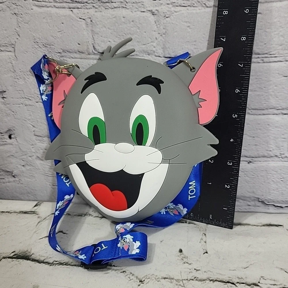 Warner Bros Tom Jerry‎ Bag Tom Cat Rubber Head Face Small Novelty Purse
